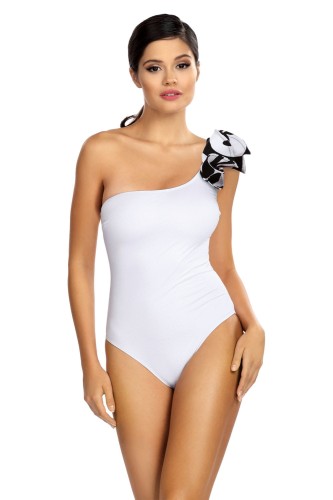 Kostium kąpielowy jednoczęściowy z asymetrycznym ramiączkiem L4429