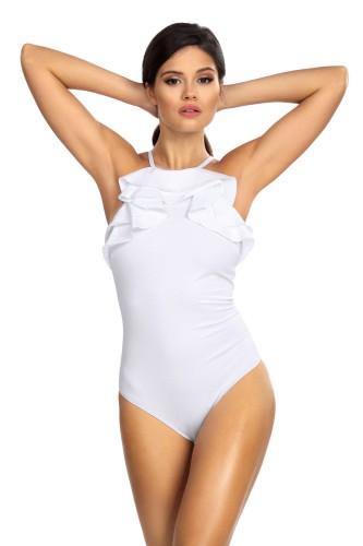 Kostium kąpielowy jednoczęściowy z falbanami L4428