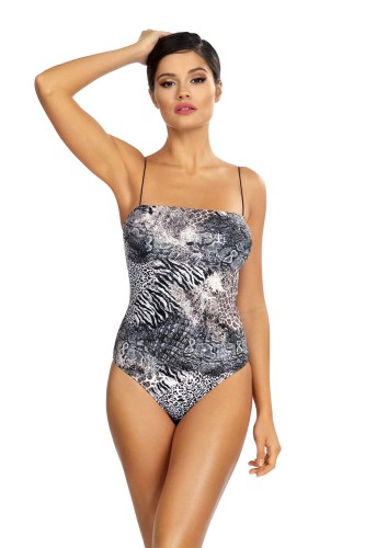 Kostium kąpielowy jednoczęściowy z drapieżnym printem L4419