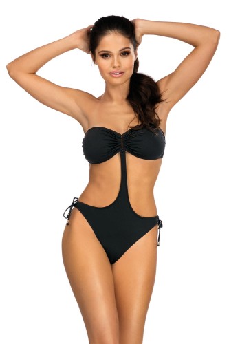 Kostium kąpielowy jednoczęściowy z głębokimi wycięciami po bokach L4395