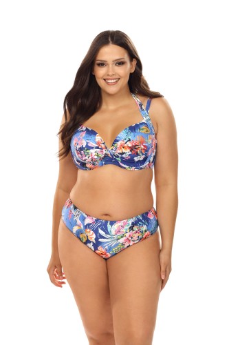 Kolorowy dwuczęściowy strój kąpielowy Plus Size L2414