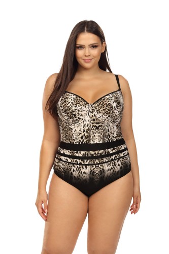 Strój kąpielowy Plus Size jednoczęściowy L4448