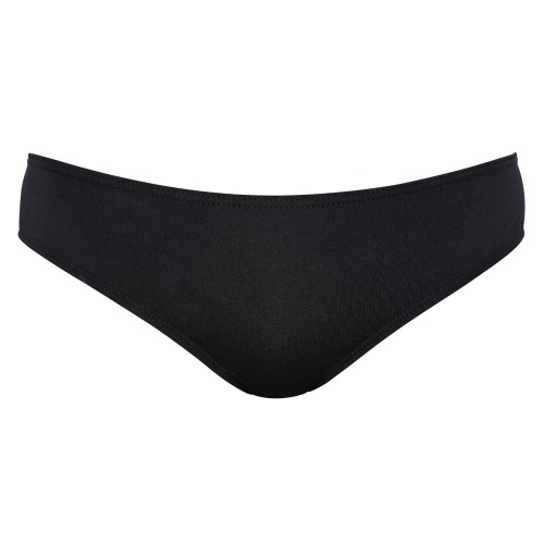 Czarne figi typu brazyliany  - tanga L8006