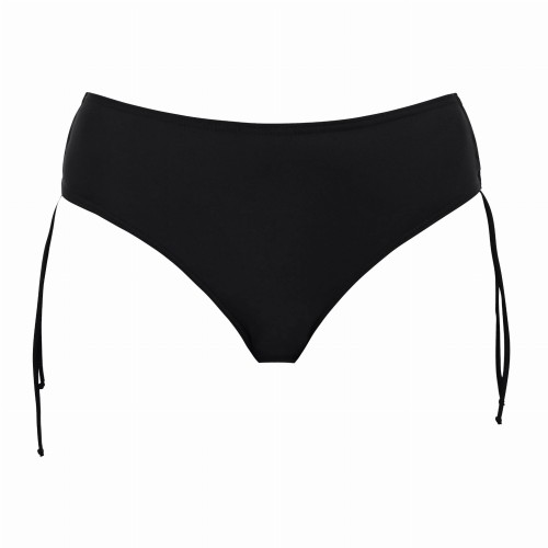 Klasyczne czarne figi z troczkami po bokach L8003