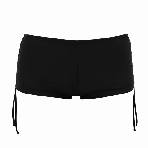 Czarne spodenkowe figi z troczkami po bokach L8005