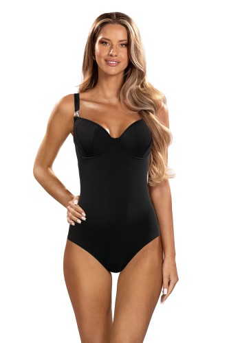 Czarny kostium jednoczęściowy L4604/S