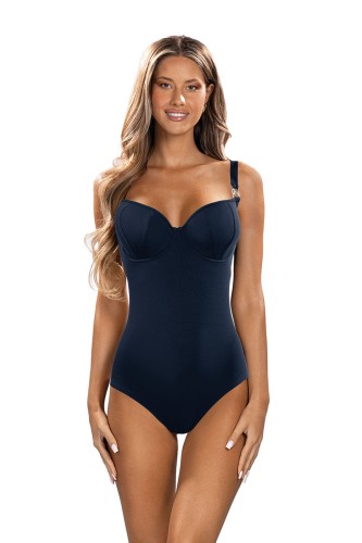 Granatowy kostium jednoczęściowy L4605/S